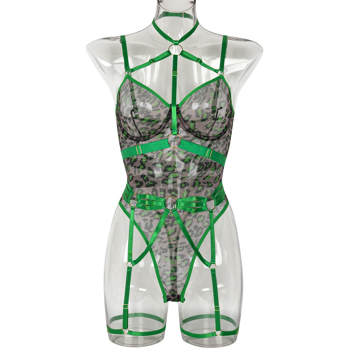 Body transparent imprimé léopard