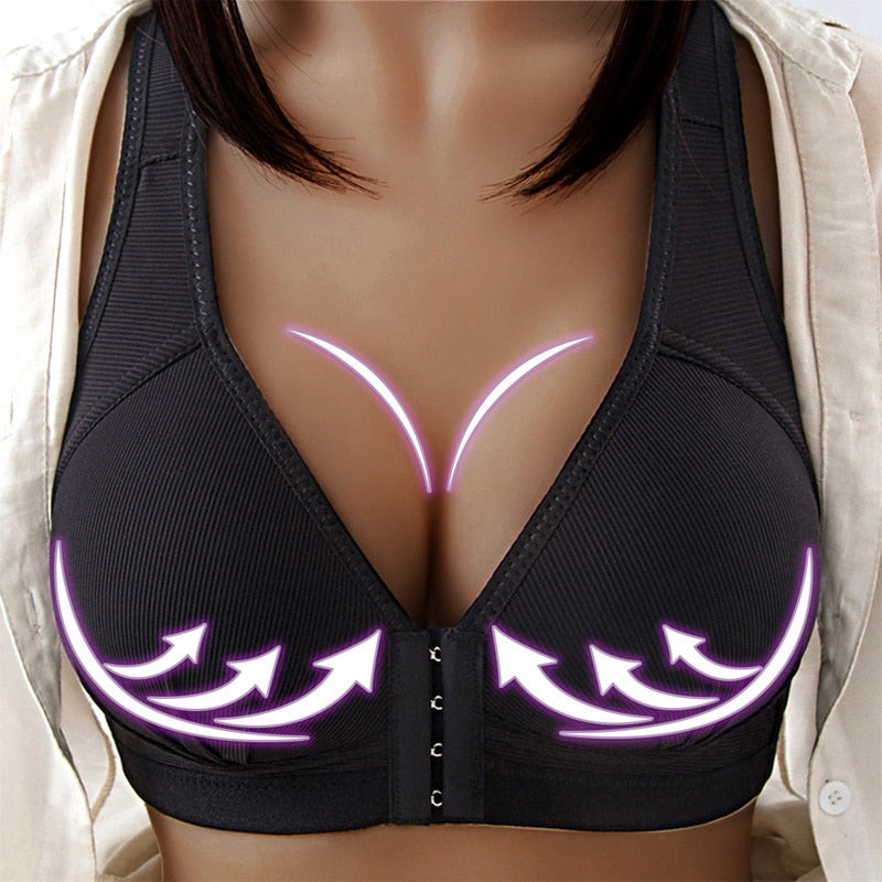 Brassière push up Grande taille avec fermeture sur le devant