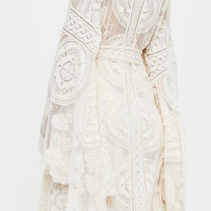 Kimono à dentelle graphique