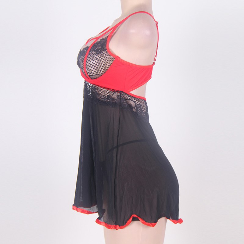 Plus Size Transparent Nightie