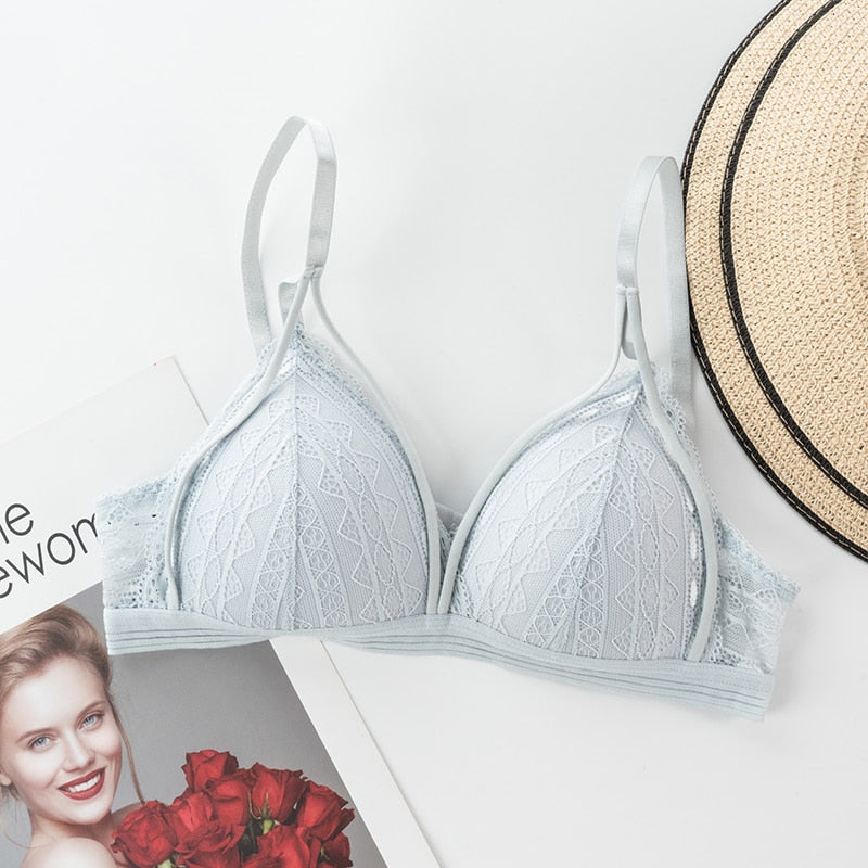 Soutien-gorge en dentelle graphique