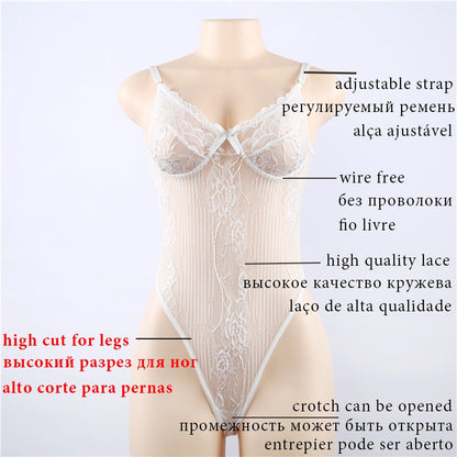 Body en dentelle - bretelles spaghetti