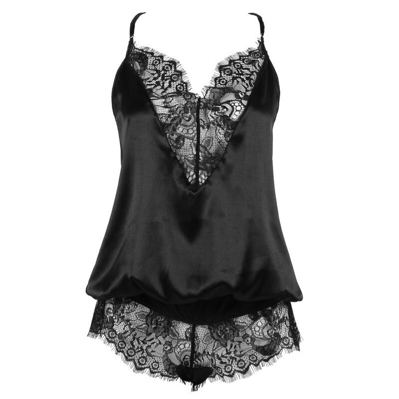 Satin and lace camisole - adjustable straps 