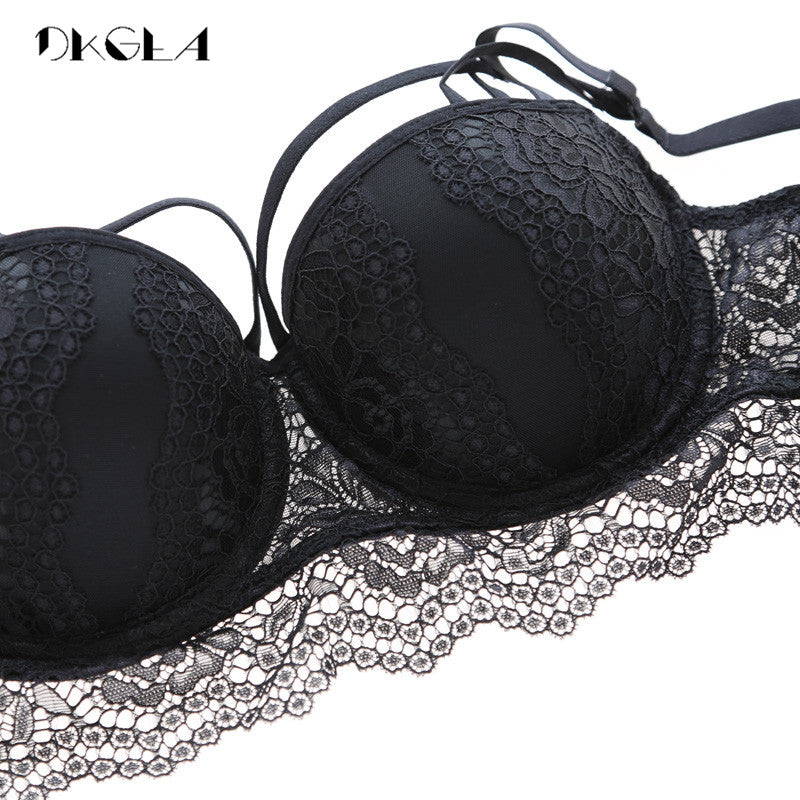 Lace push-up bra and panty set