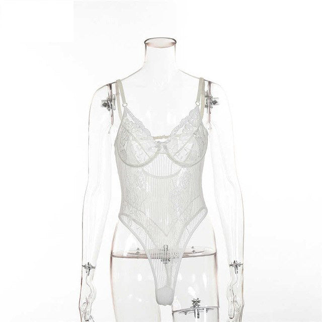 Body en dentelle -  transparent