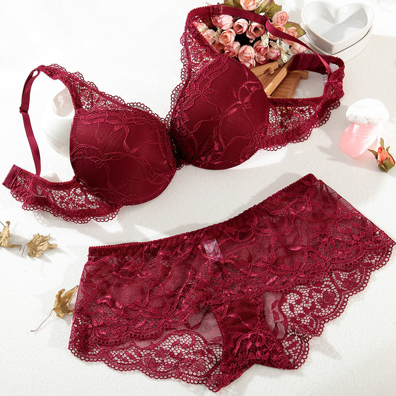 Lace bra and panty set