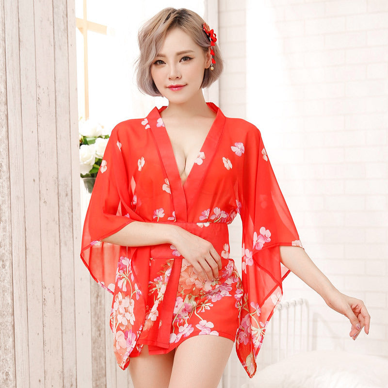 Kimono transparent - imprimé floral