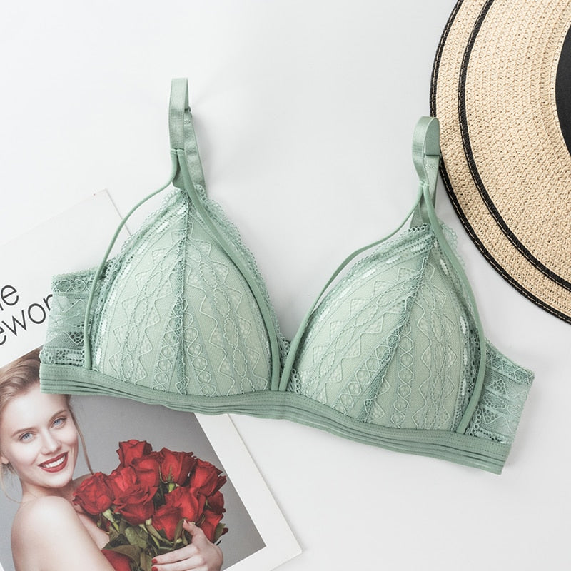 Soutien-gorge en dentelle graphique