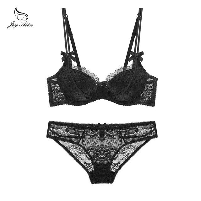 Ensemble Soutien-gorge en dentelle ajustable - push-up - Bonnet A/C - slip assorti